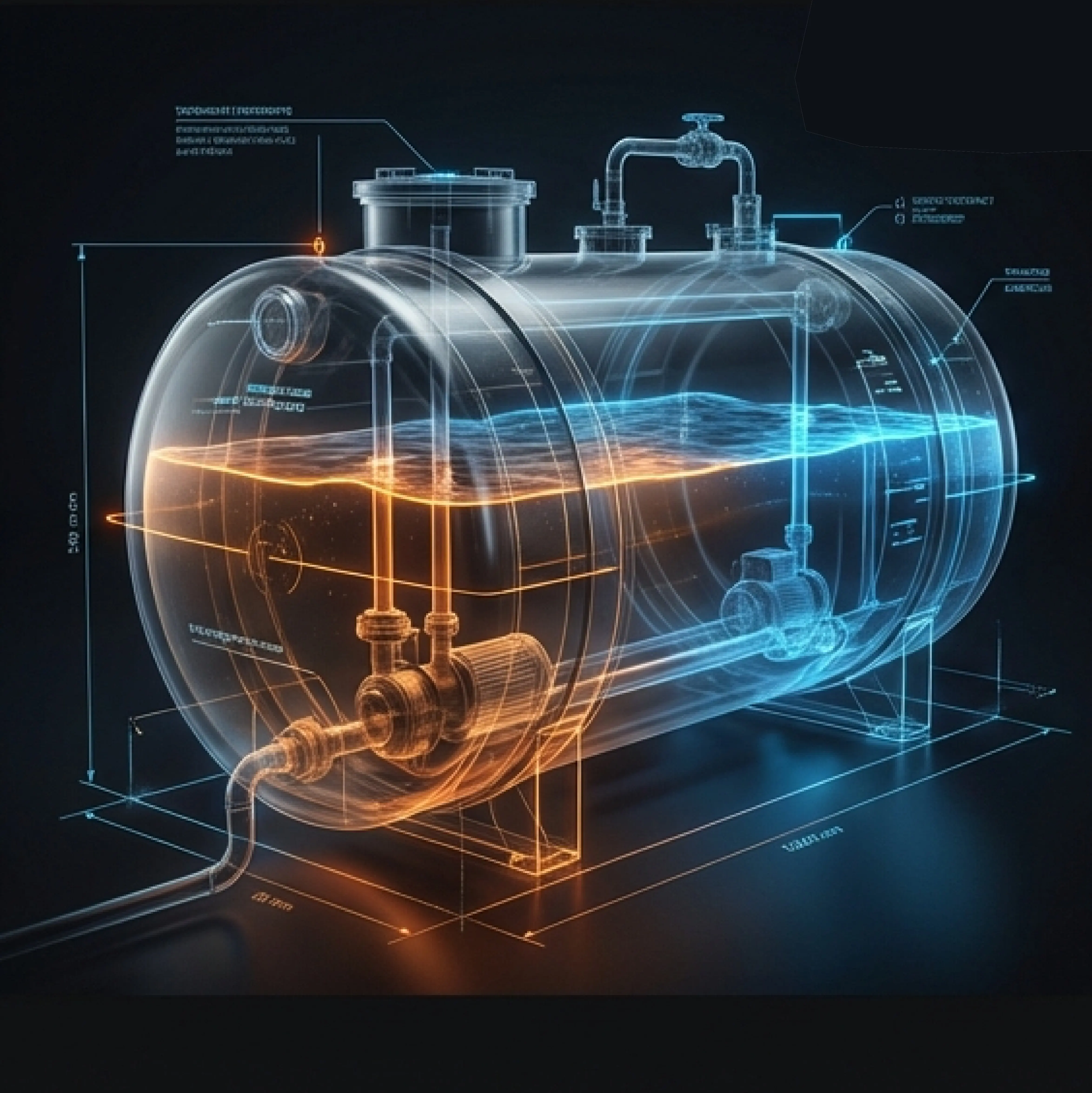 3D visualization of underground fuel storage tank