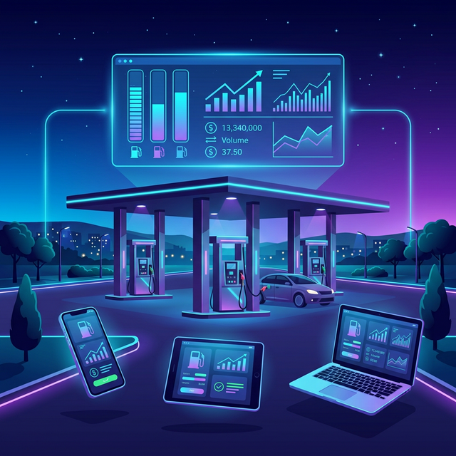 PumpPOS Fuel Station Dashboard Mockup